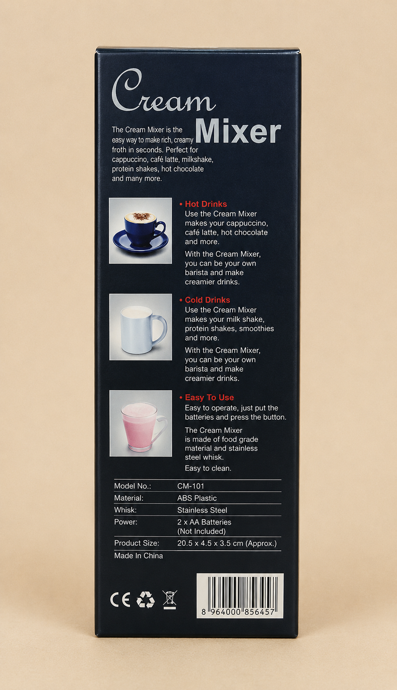 Handheld Electric Milk Frother & Coffee Mixer