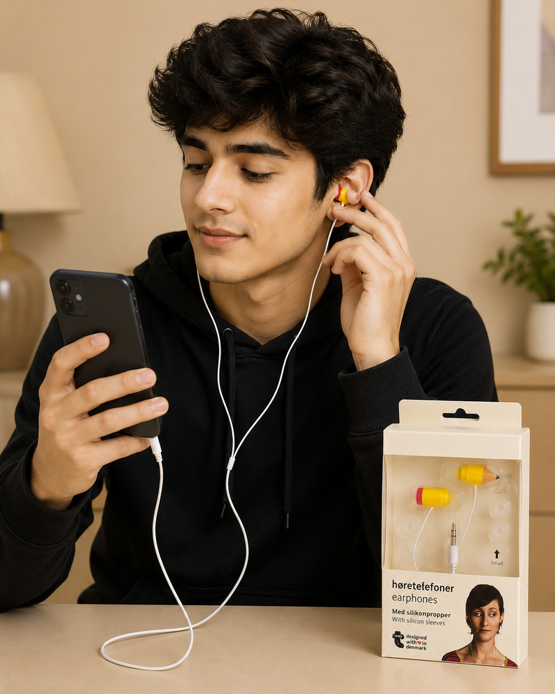 In-Ear Wired Earphones with Silicone Ear Tips