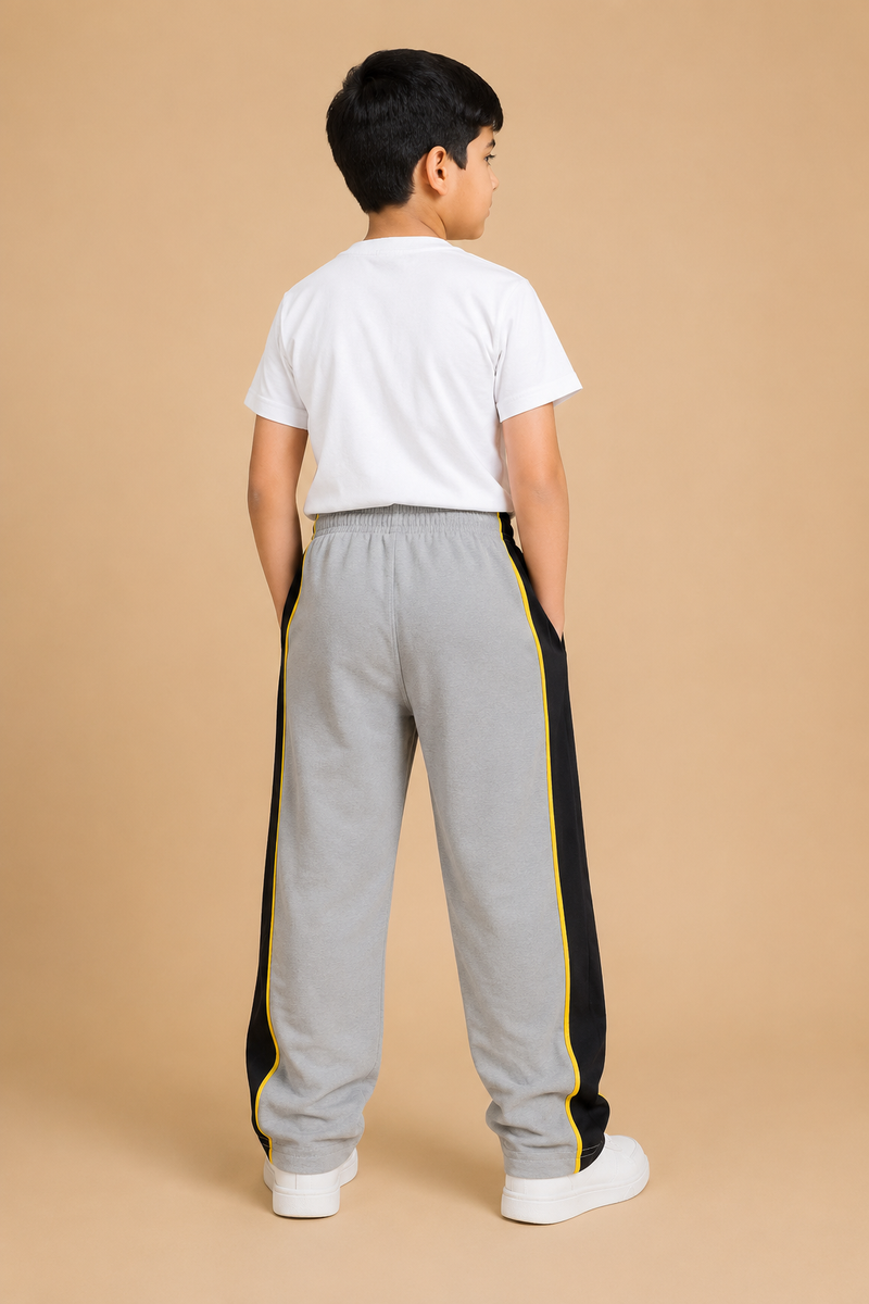 Premium Boys Trouser-Grey with Black-T08