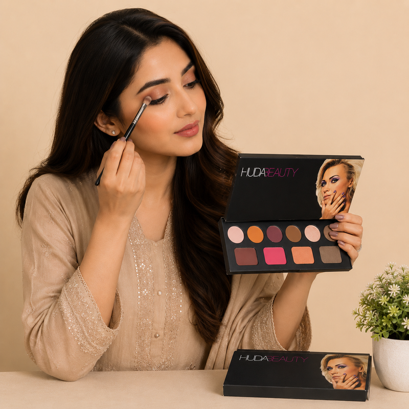 HUDA BEAUTY Professional Makeup Kit – Complete Beauty Set for Eyes, Face & Lips