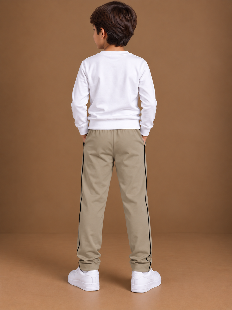 Premium Kids Fleece Trouser for Sand brown  bnm05