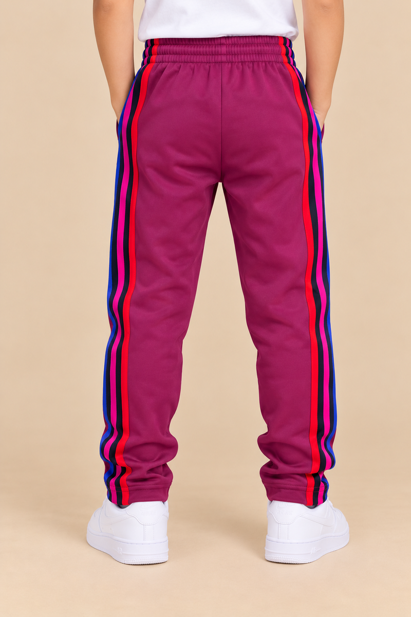 Premium Jogger Both Trouser For Kids- Deep Magenta- MU13