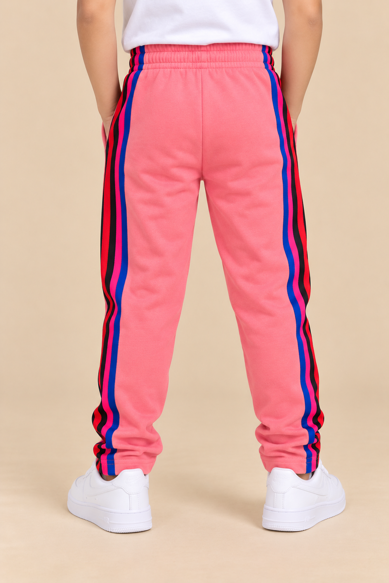 Premium Jogger Both Trouser For Kids- Coral Pink - MU07