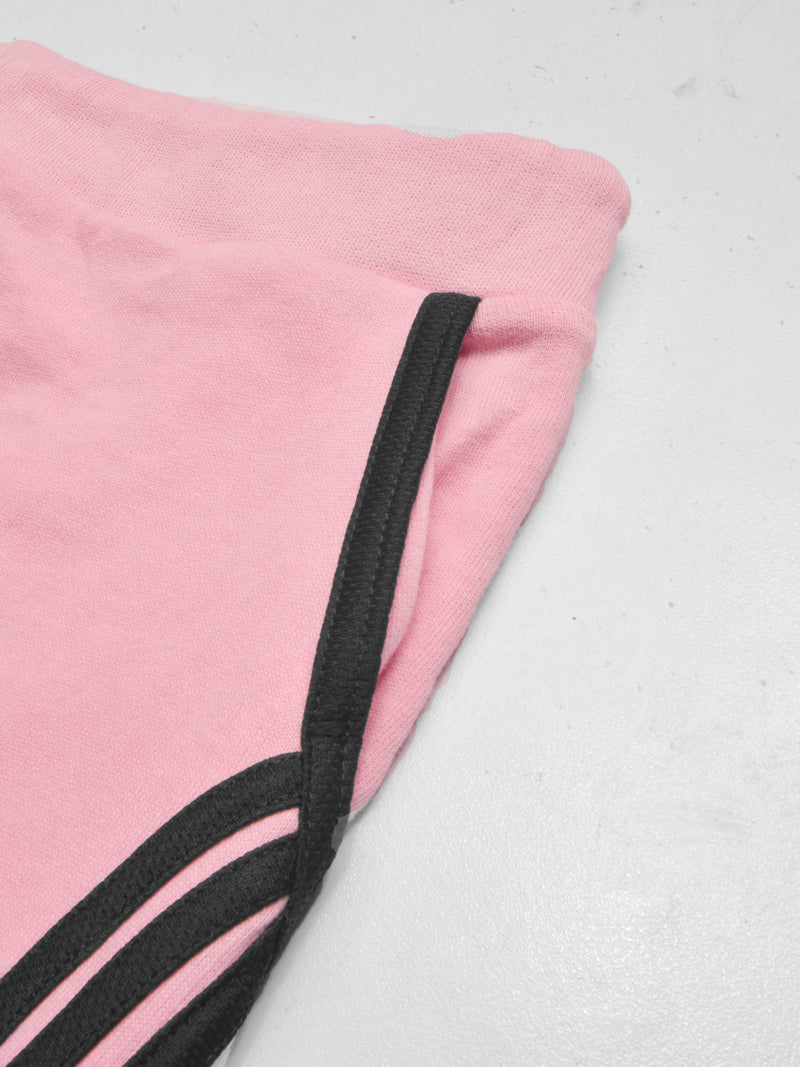 Summer Jersey Terry Slim Fit Bermuda Short For Men-Pink with Stripes-RT2432
