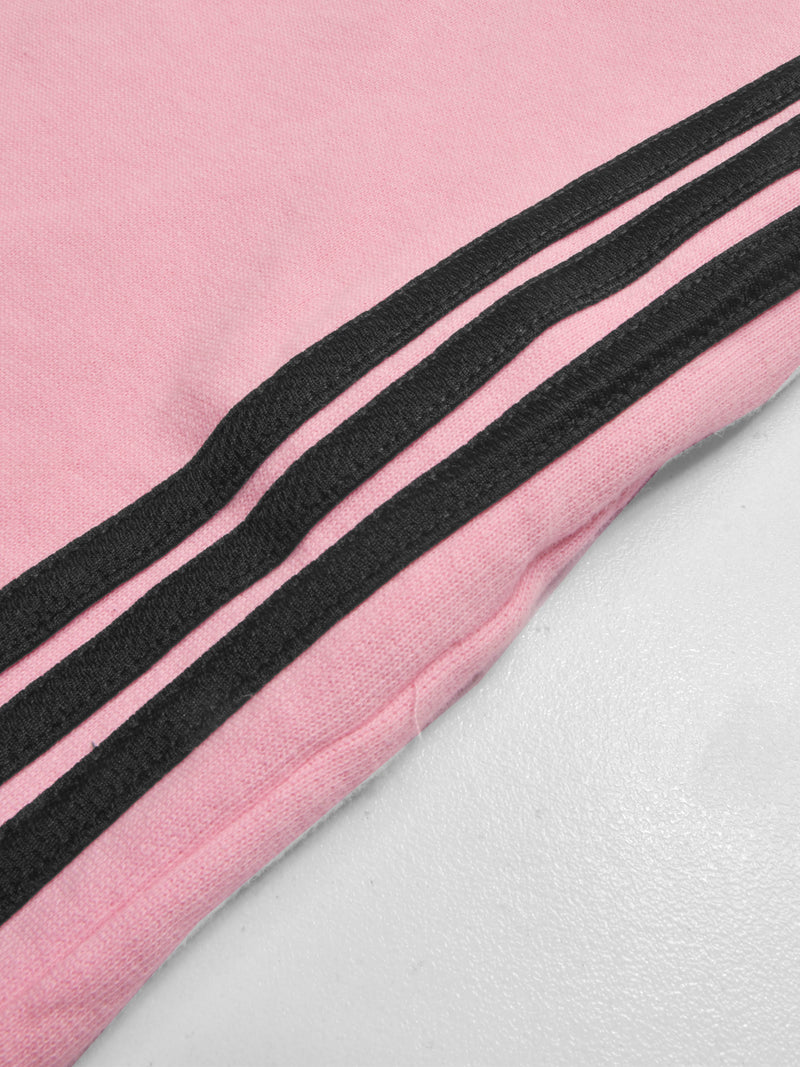 Summer Jersey Terry Slim Fit Bermuda Short For Men-Pink with Stripes-RT2432