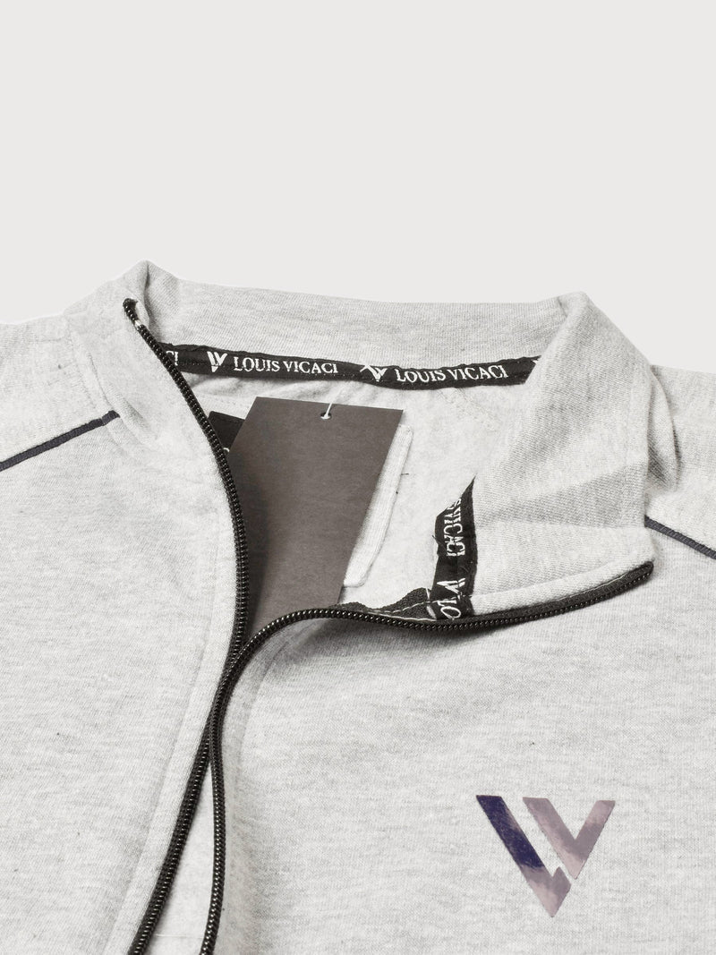 Louis Vicaci Fleece Zipper Tracksuit For Men Off-White Melange-RT2126