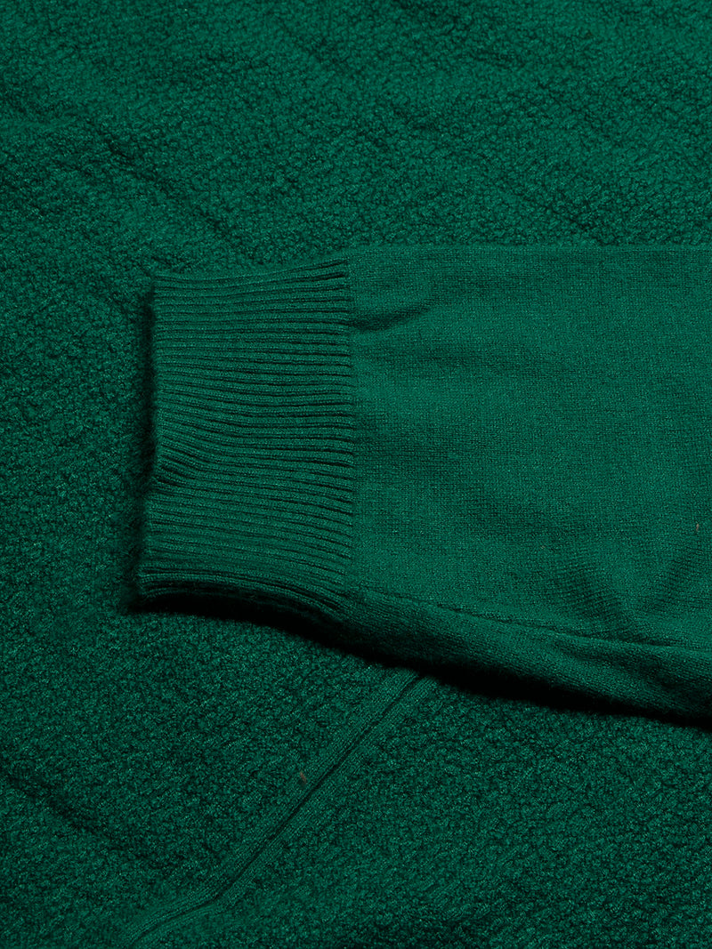 Louis Vicaci Full Sleeve Wool Sweatshirt For Men-Dark Green-BR1035