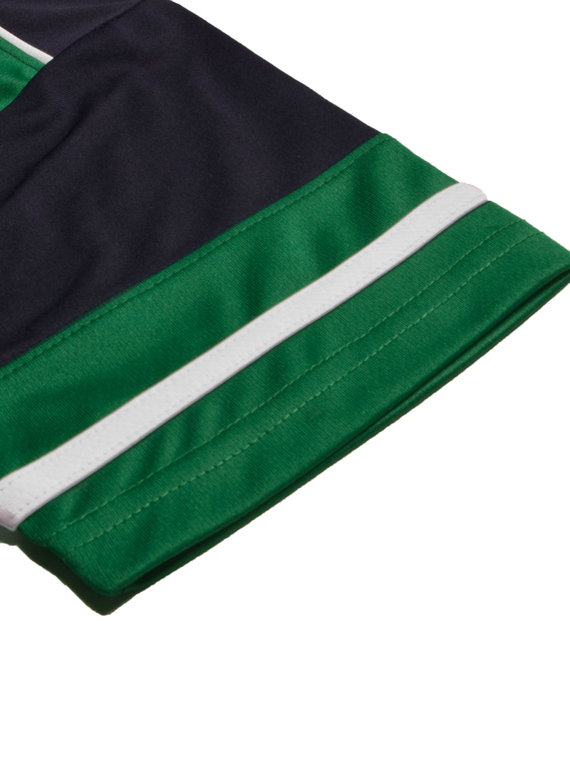 Louis Vicaci Summer Active Wear Tracksuit For Men-Green with Navy Panels-RT2437