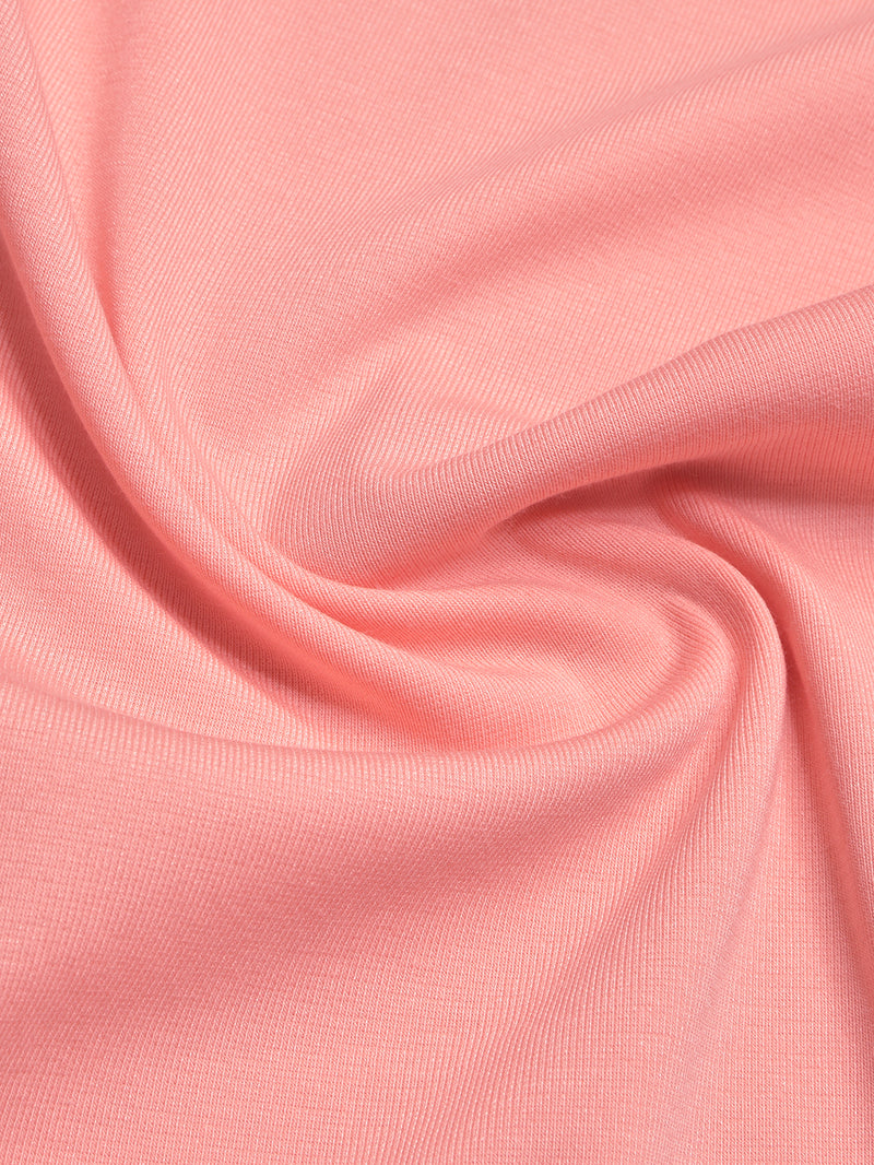 Louis Vicaci Super Stretchy Slim Fit Long Sleeve Summer Formal Casual Shirt For Men-Coral Pink-BR13513