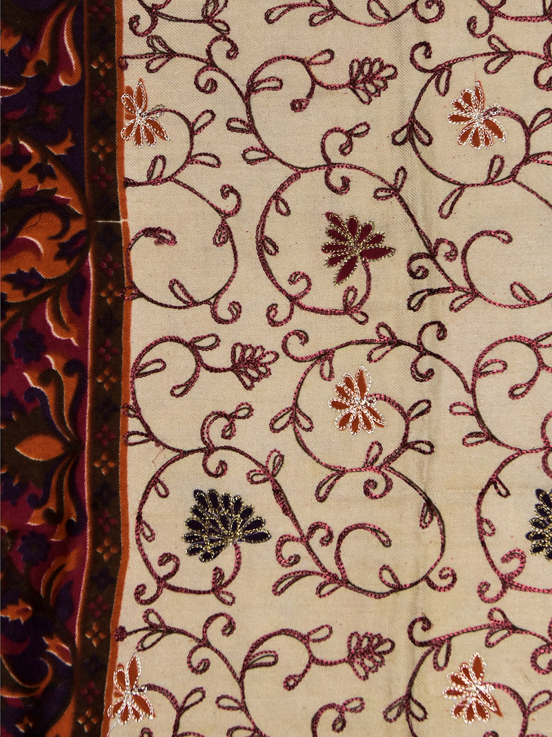 Premium Luxury Pashmina Wool Border Shawl For Ladies-BR773