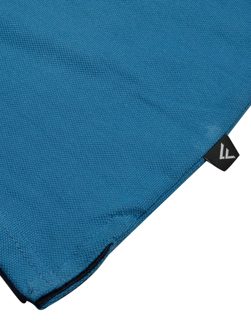 Summer Polo Shirt For Men-Dark Sky with Black-BR13047