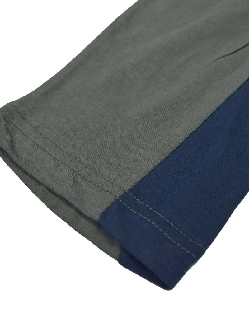 Summer Single Jersey Slim Fit Trouser For Men-Slate Grey With Navy Melange Stripes-RT2105