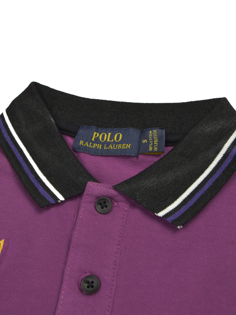 PRL Stylish Pique Summer Polo For Men-Purple With White & Black-RT719