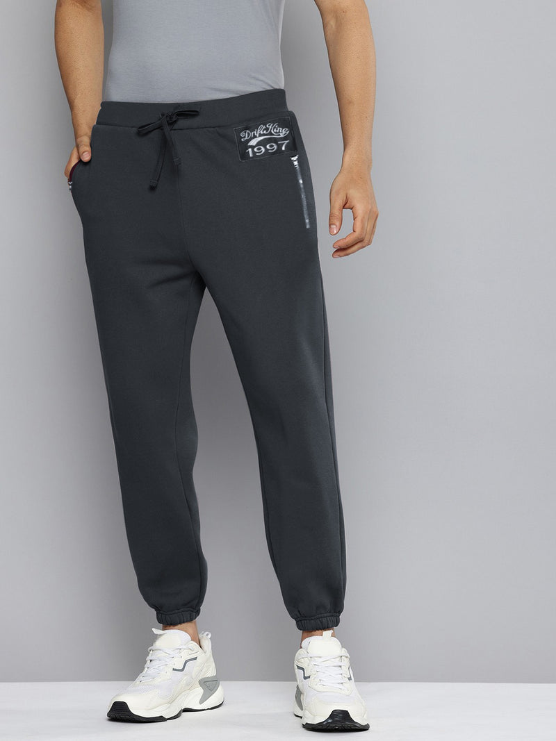 Drift King Slim Fit Fleece Jogger Trouser For Men-Dark Grey-BR14747