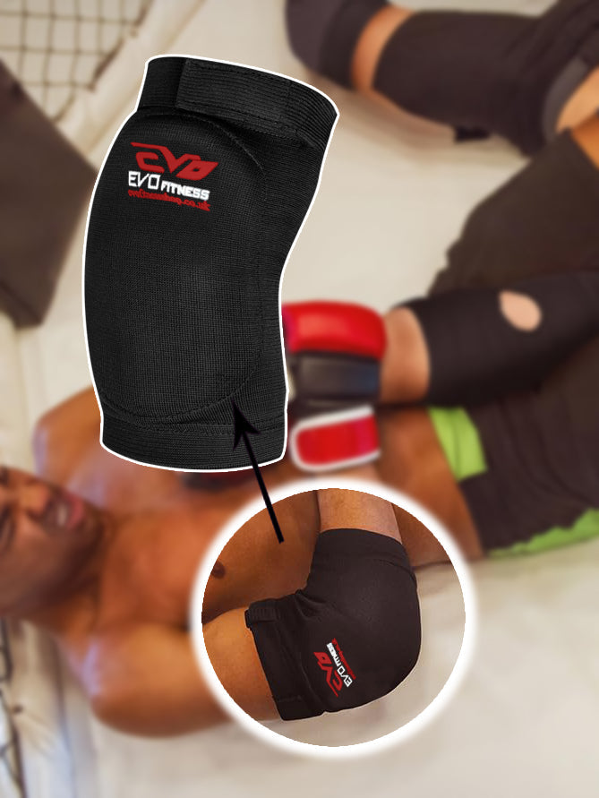 Evo Fitness Elbow Protection Pad Pair-Black-LV524