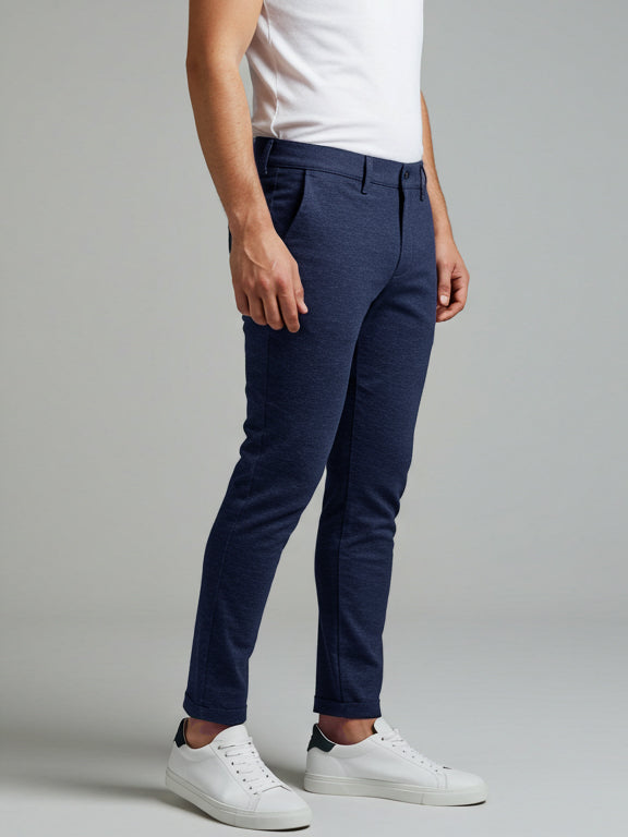 Louis Vicaci Super Stretchy Slim Fit Interlock Denim For Men-Dark Blue-BR405