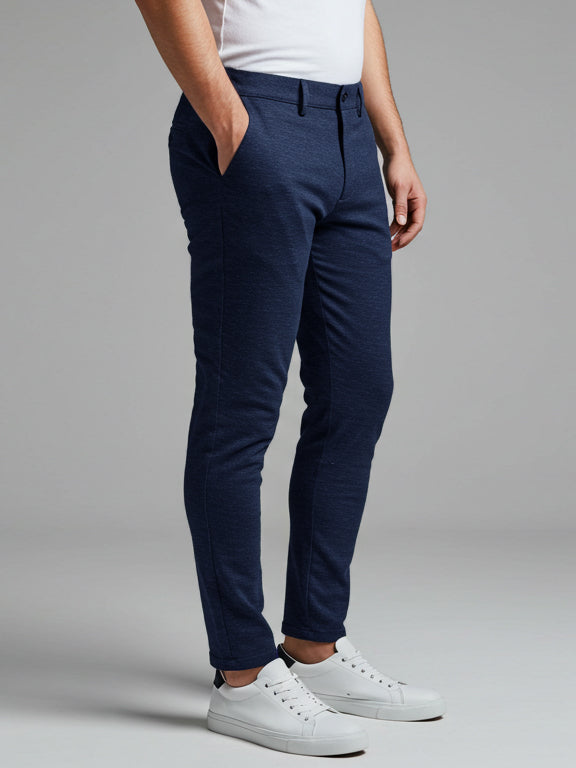 Louis Vicaci Super Stretchy Slim Fit Interlock Denim For Men-Dark Blue-BR405
