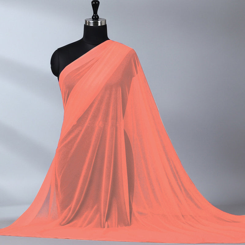 Imported Net Dupatta-Peach