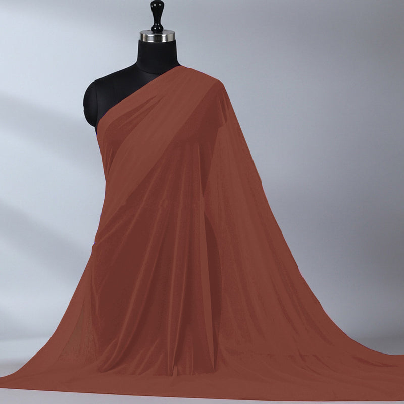 Imported Net Dupatta-Rust Brown