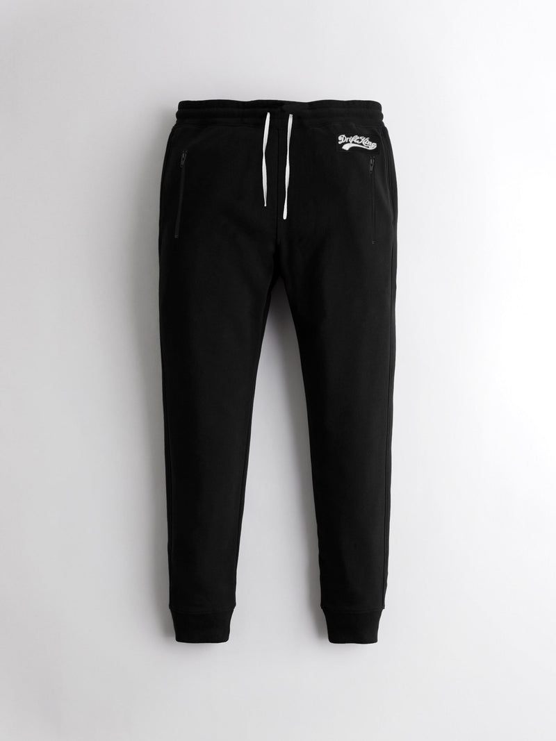 Drift King Slim Fit Light Fleece Jogger Trouser For Men-Black-BR1090