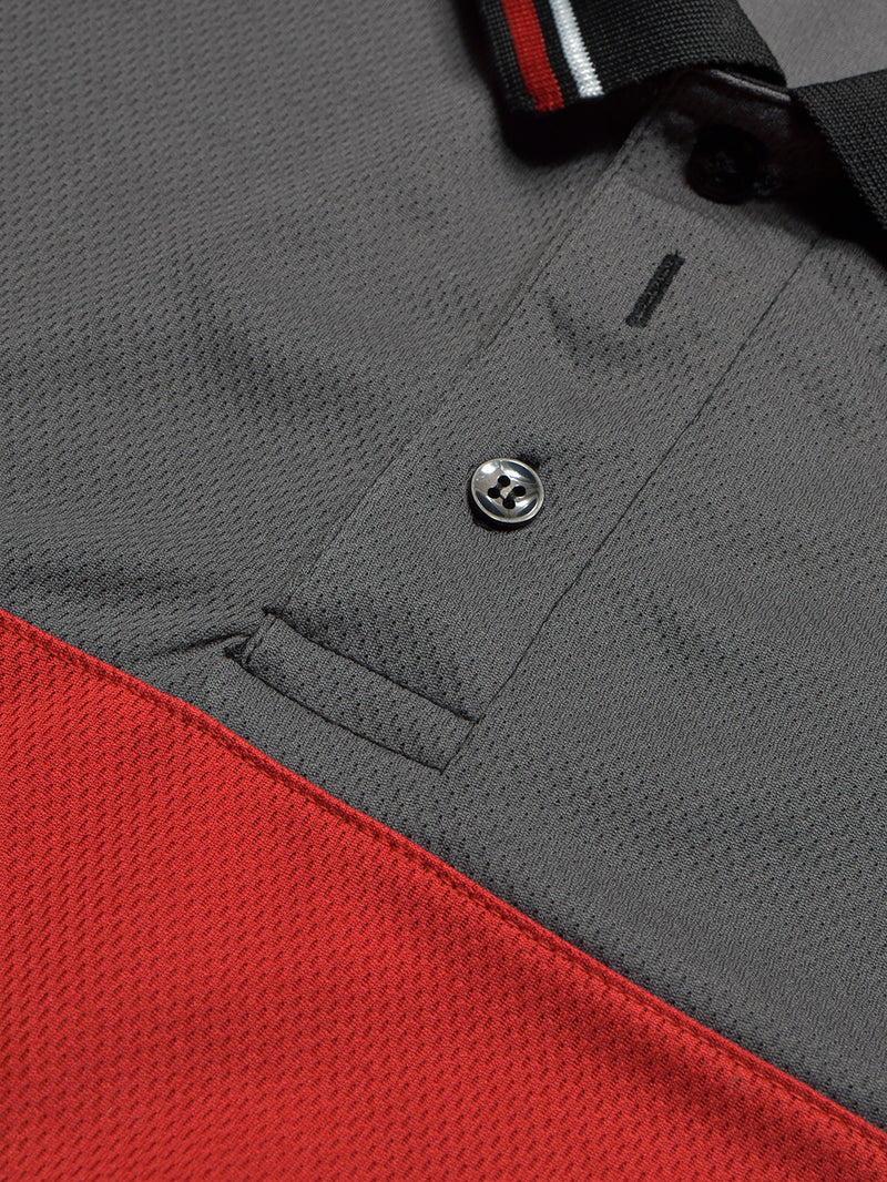 Stylish Spandex Dry Polo Shirt For Men-Black-BE1342/Rt024