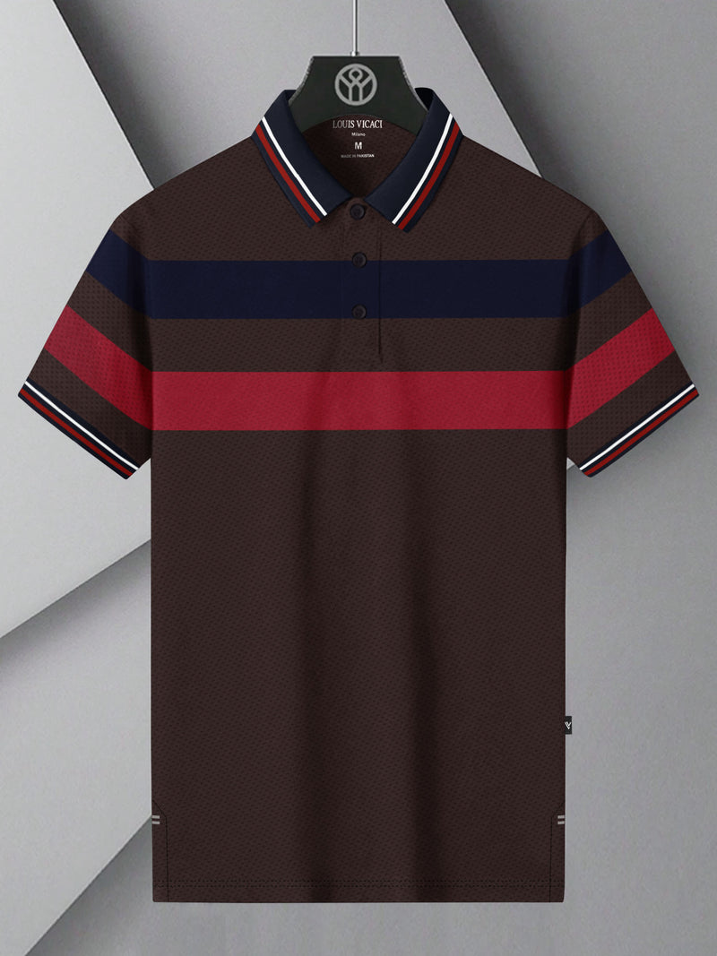 Stylish Spandex Dry Polo Shirt For Men-Black-BE1342/Rt011