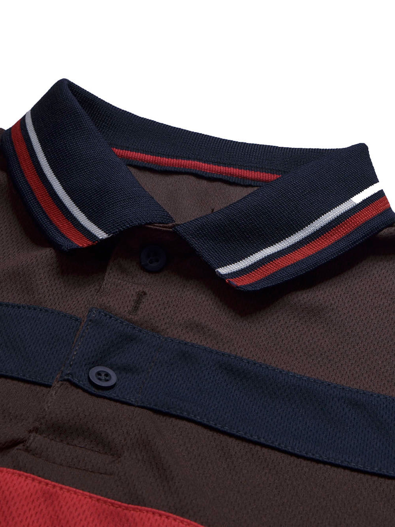 Stylish Spandex Dry Polo Shirt For Men-Black-BE1342/Rt011