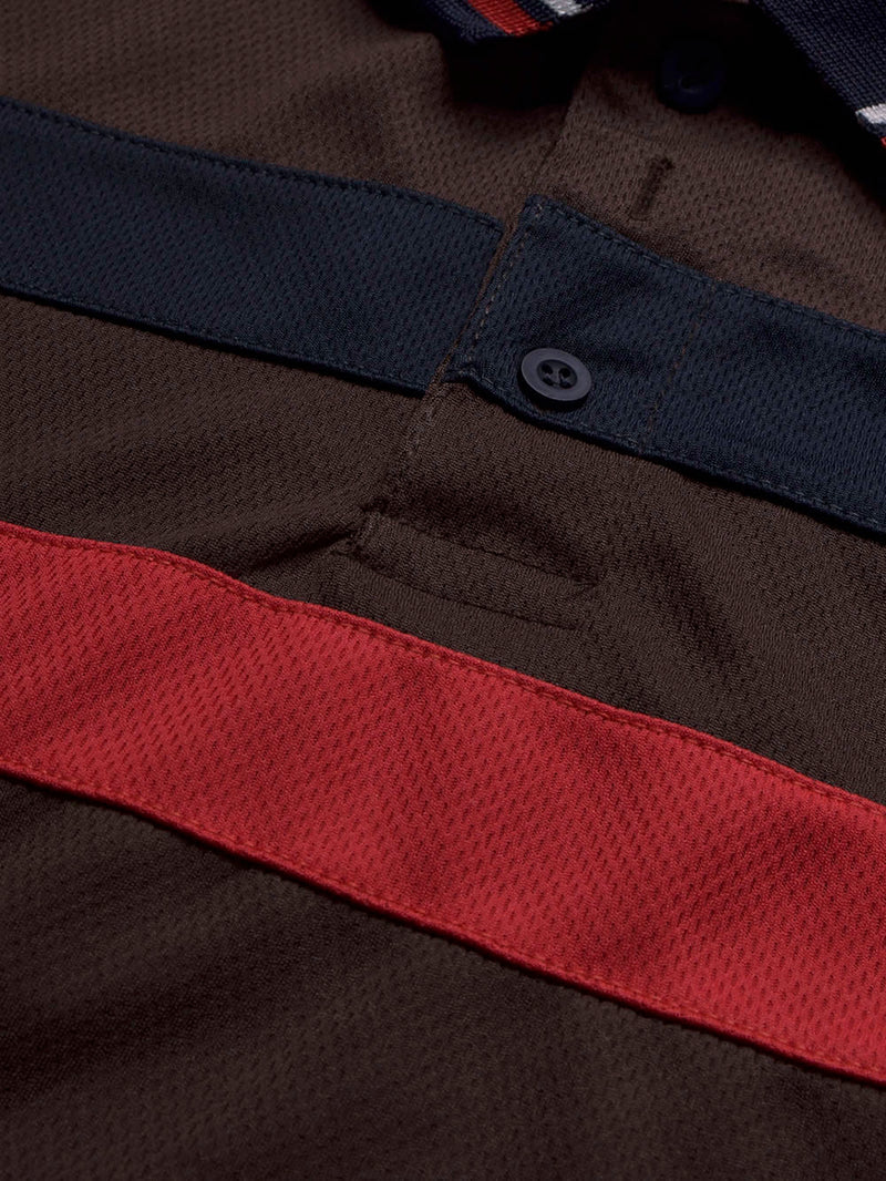 Stylish Spandex Dry Polo Shirt For Men-Black-BE1342/Rt011