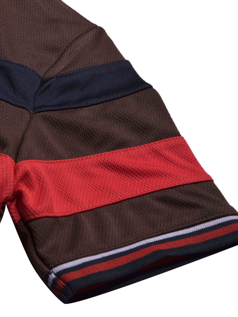 Stylish Spandex Dry Polo Shirt For Men-Black-BE1342/Rt011