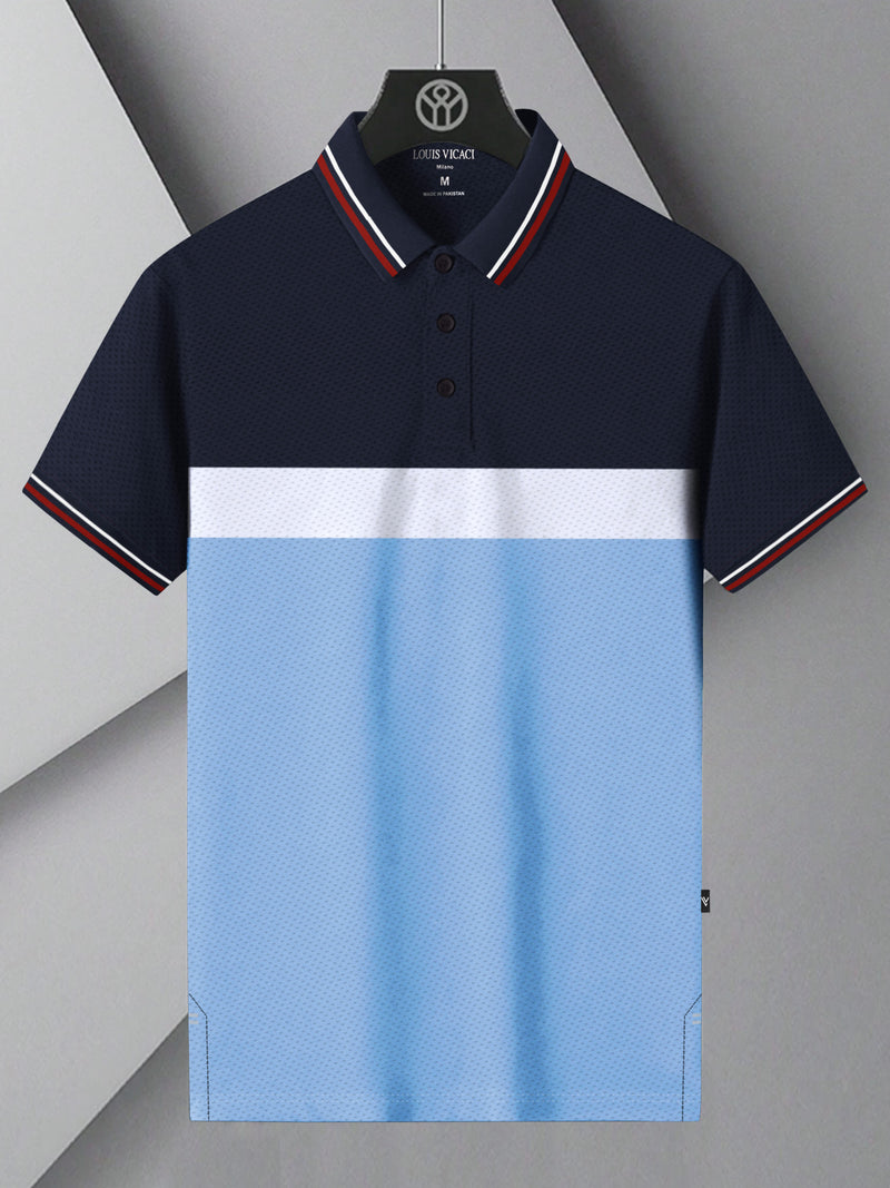 Stylish Spandex Dry Polo Shirt For Men-Black-BE1342/Rt008