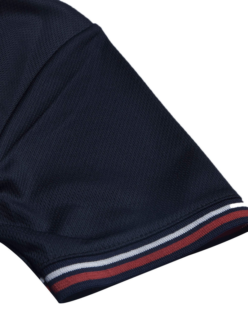 Stylish Spandex Dry Polo Shirt For Men-Black-BE1342/Rt002