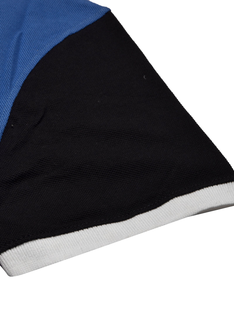 Summer Polo Shirt For Men-Blue & Navy-BR13046