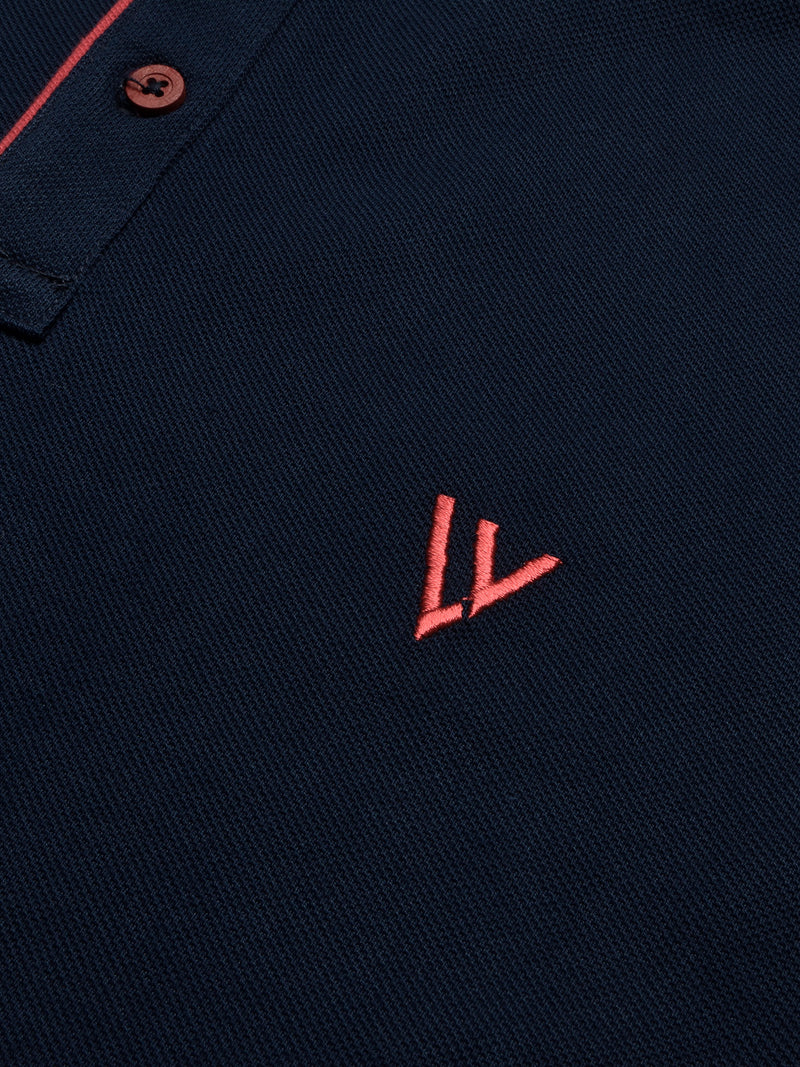 LV Summer Polo Shirt For Men-Dark Navy-BR12980