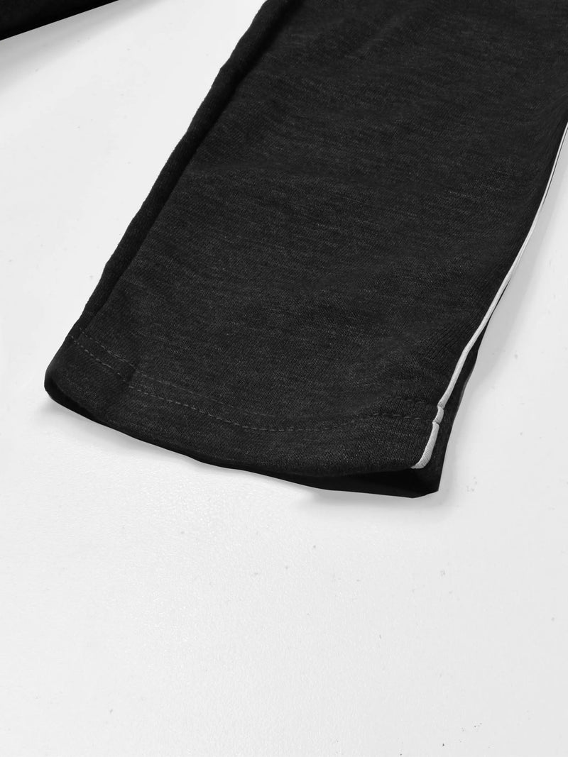 Louis Vicaci Fleece Zipper Tracksuit For Men Charcoal Melange-RT2124
