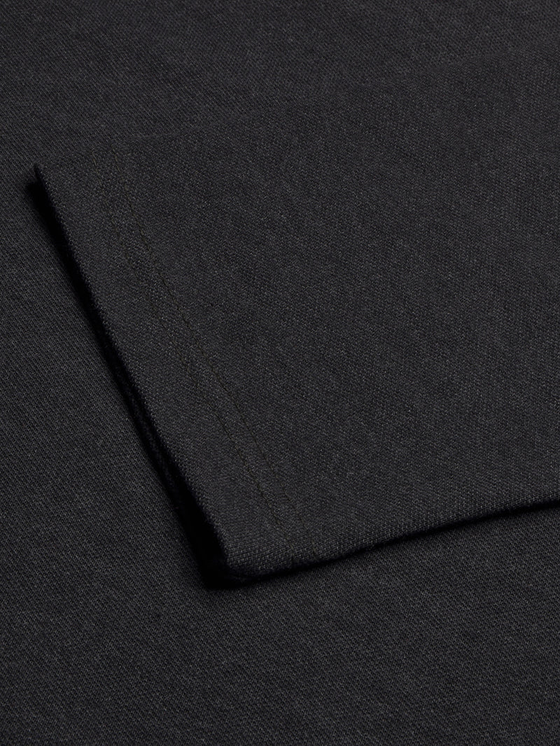 Louis Vicaci P.Q Long Sleeve Henley Shirt For Men-Charcoal Melange-BR13202