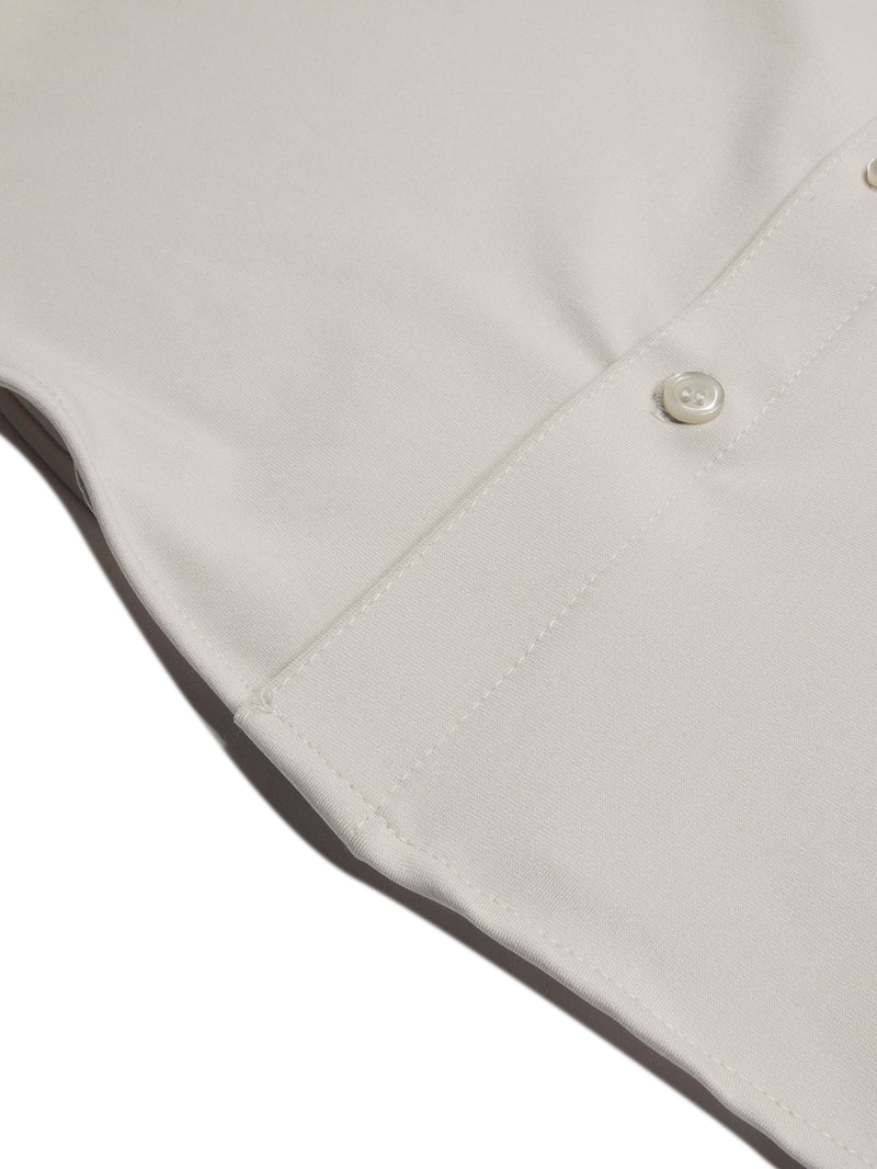 Louis Vicaci Super Stretchy Slim Fit Long Sleeve Summer Formal Casual Shirt For Men-Wheat-BR13346