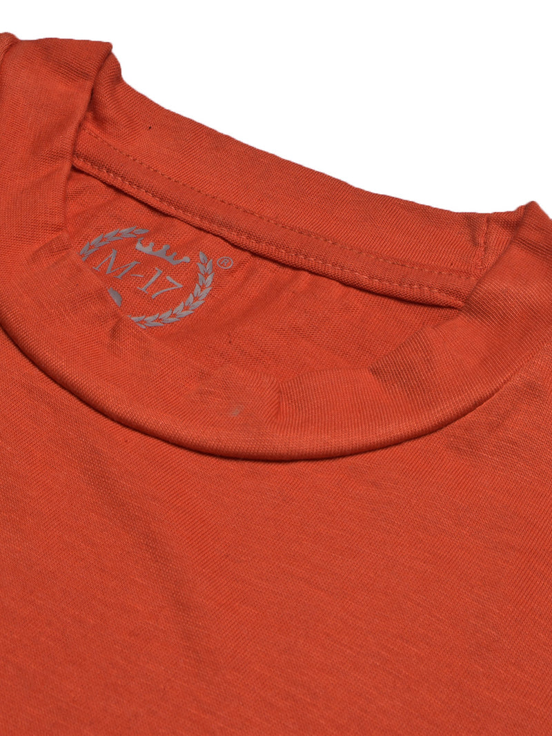 M-17 Crew Neck Tee Shirt For Ladies-Dark Orange-BR13293