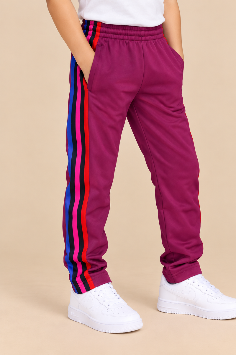 Premium Jogger Both Trouser For Kids- Deep Magenta- MU13