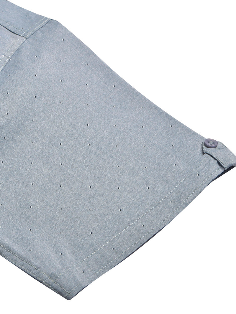 MD Premium Casual Shirt For Men-Sky with Allover Print-BR13635