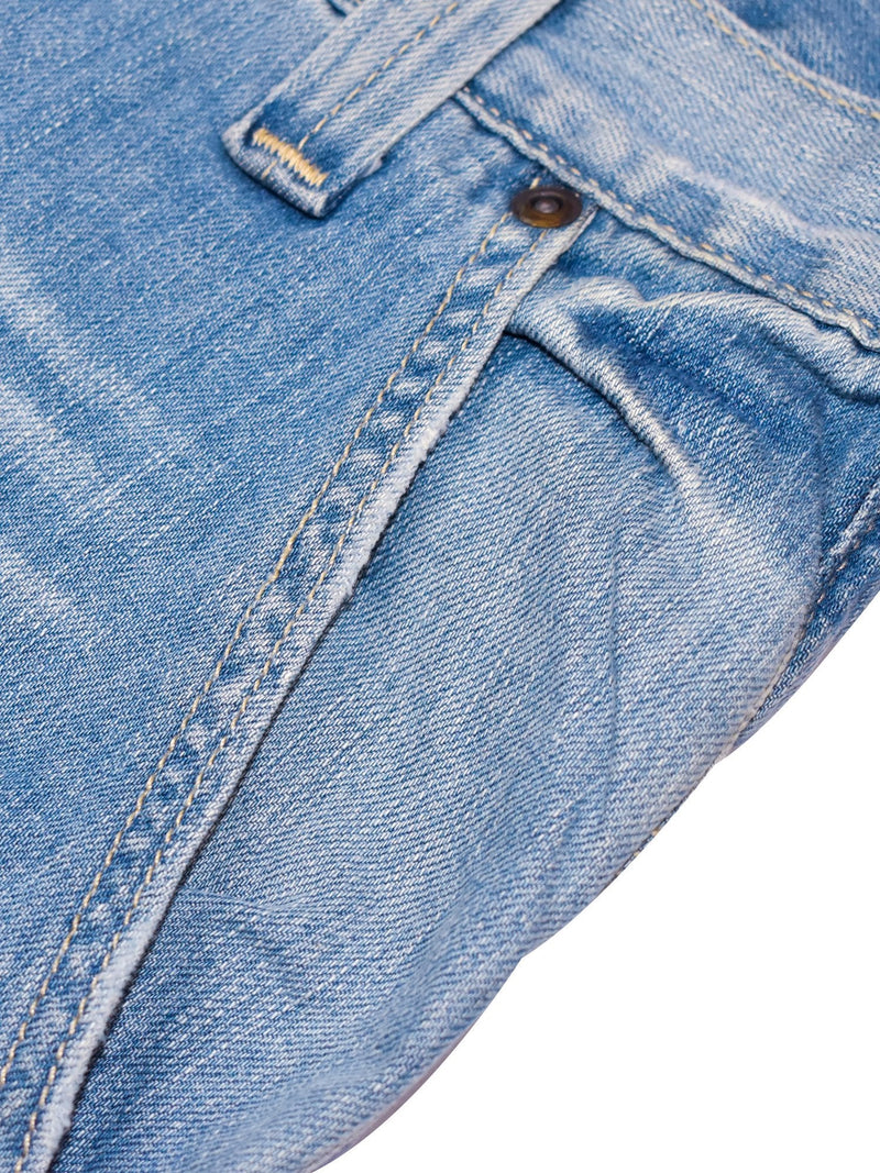 Dressmann Jeans Short For Men-Light Blue Faded-BR13507