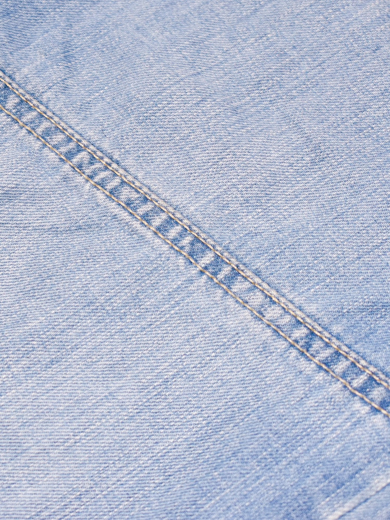 Dressmann Jeans Short For Men-Light Blue Faded-BR13507