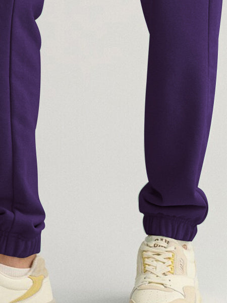 NK Fleece Gathering Fit Sweatpant for Men-Dark Purple-BR14683
