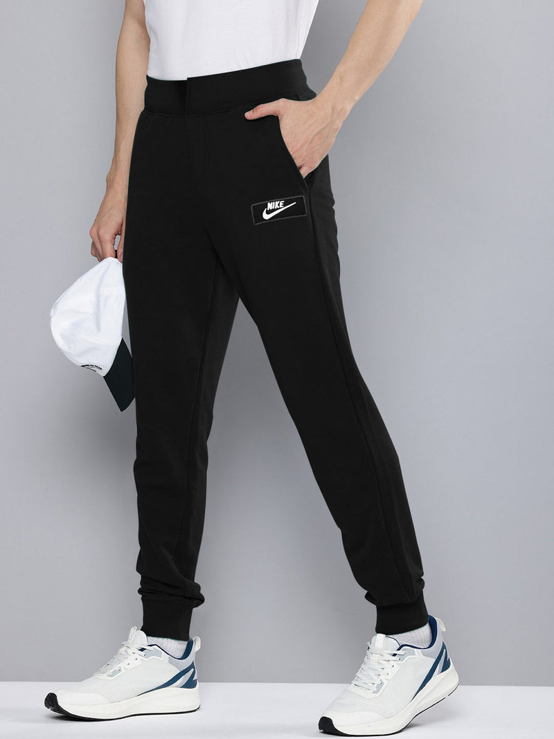 NK Terry Fleece Slim Fit Trouser For Men-Black-BR14308