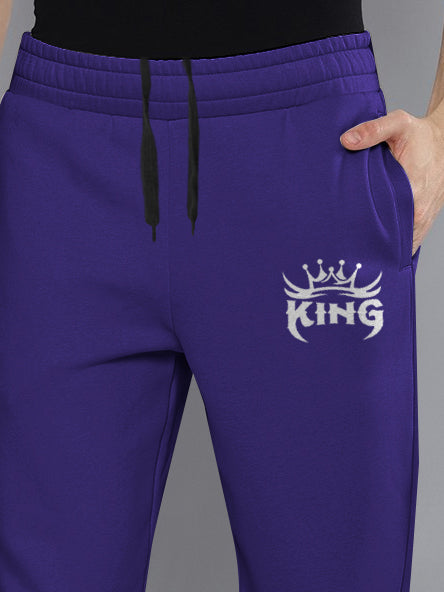 NXT Terry Fleece Jogger Sweatpant For Men-Dark Purple-BR14560