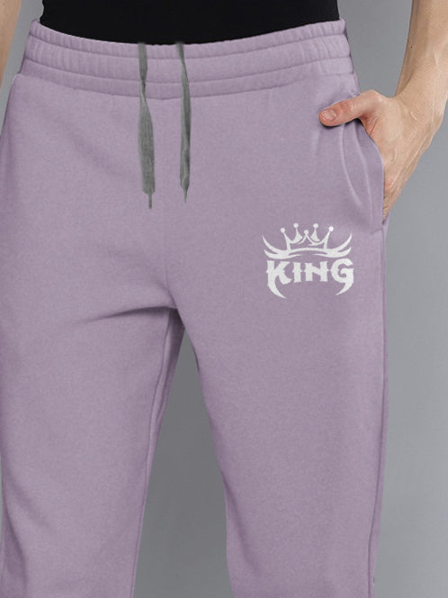 NXT Terry Fleece Jogger Sweatpant For Men-Light Purple-BR14581