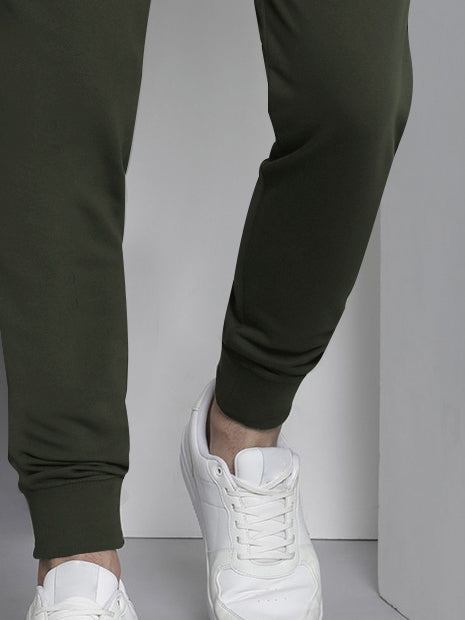 NXT Terry Fleece Jogger Sweatpant For Men-Olive Green-BR14587