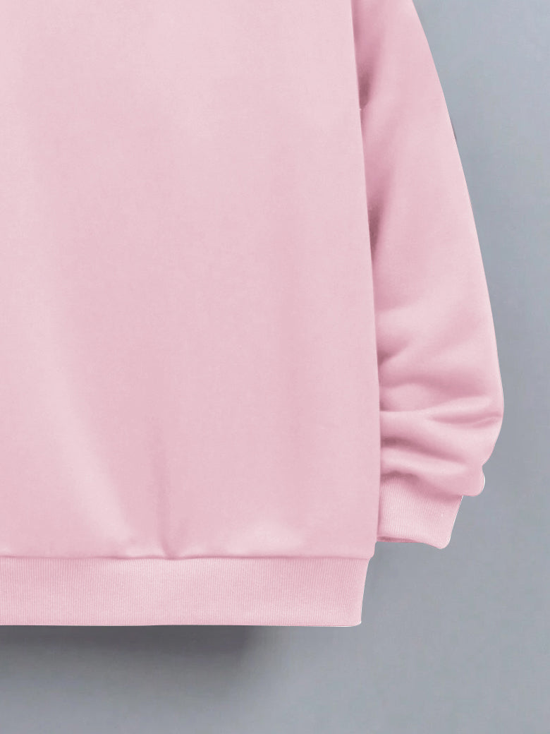 NXT Terry Fleece Sweatshirt For Kids-Light Pink-BR14721