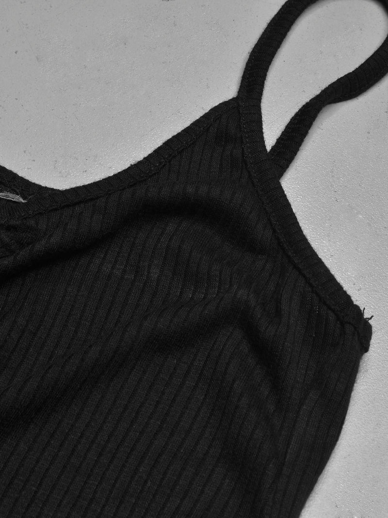 Next Ribbed Strappy Butterfly Top For Baby Gilrs-Black-BR13289