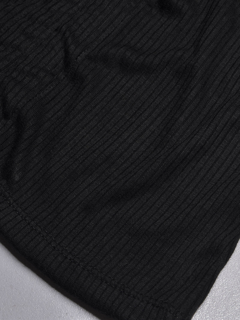 Next Ribbed Strappy Butterfly Top For Baby Gilrs-Black-BR13289