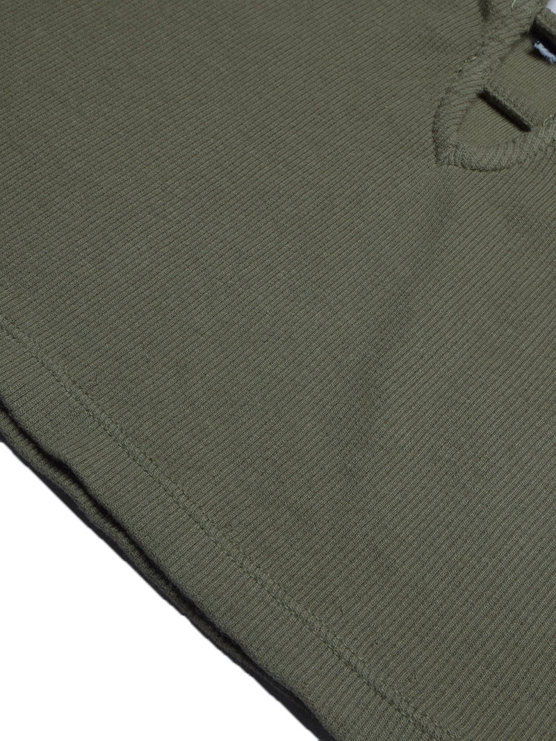 Next Ribbed Strappy Top For Baby Girls-Olive Green-BR13290